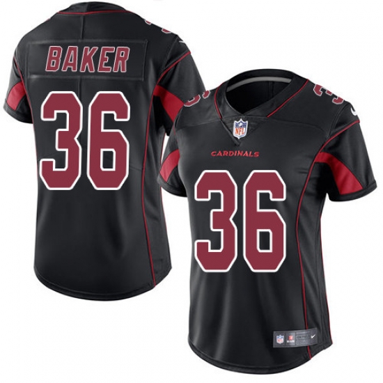 Nike Cardinals #36 Budda Baker Black Womens Stitched NFL Limited Rush Jersey Nike Cardinals #36 Budda Baker Black Womens Stitched NFL Limited Rush Jersey
