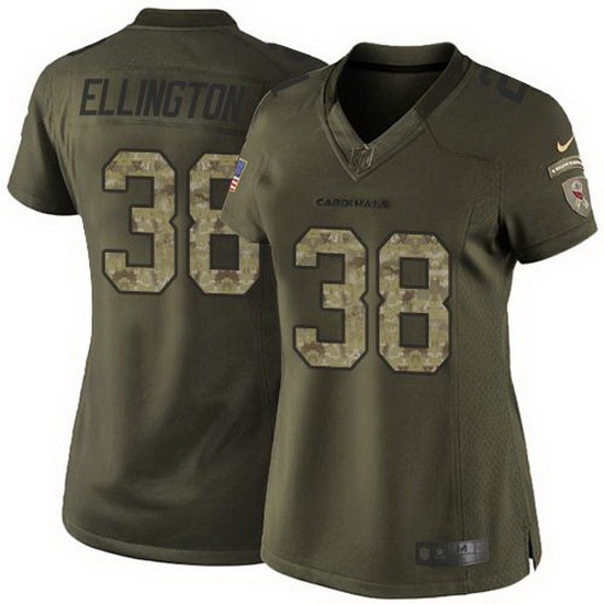 Nike Cardinals #38 Andre Ellington Green Womens Stitched NFL Limited Salute to Service Jersey Nike Cardinals #38 Andre Ellington Green Womens Stitched NFL Limited Salute to Service Jersey