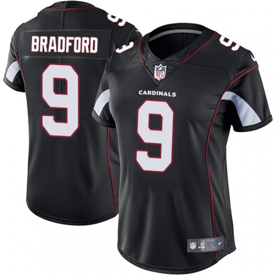 Nike Cardinals #9 Sam Bradford Black Alternate Womens Stitched NFL Vapor Untouchable Limited Jersey Nike Cardinals #9 Sam Bradford Black Alternate Womens Stitched NFL Vapor Untouchable Limited Jersey