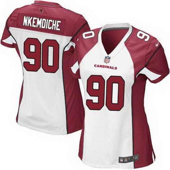 Nike Cardinals #90 Robert Nkemdiche White Womens Stitched NFL Elite Jersey Nike Cardinals #90 Robert Nkemdiche White Womens Stitched NFL Elite Jersey