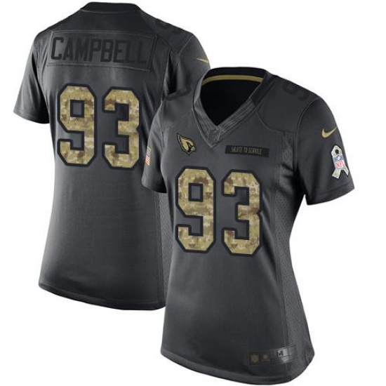 Nike Cardinals #93 Calais Campbell Black Womens Stitched NFL Limited 2016 Salute to Service Jersey Nike Cardinals #93 Calais Campbell Black Womens Stitched NFL Limited 2016 Salute to Service Jersey