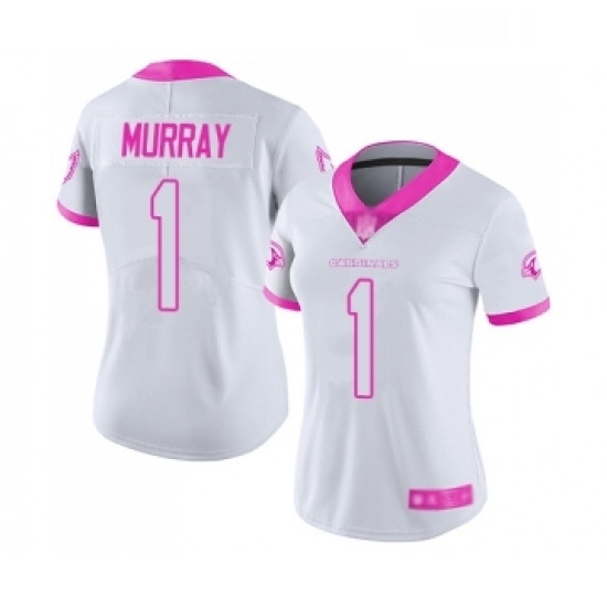 Women Arizona Cardinals #1 Kyler Murray Limited White Pink Rush Fashion NFL Jersey Women Arizona Cardinals #1 Kyler Murray Limited White Pink Rush Fashion NFL Jersey