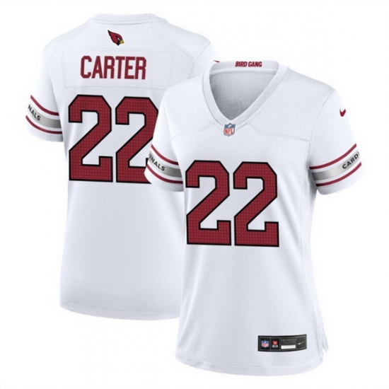 Women Arizona Cardinals 22 Michael Carter White 2023 Stitched Jersey Women Arizona Cardinals 22 Michael Carter White 2023 Stitched Jersey