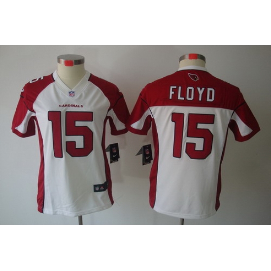 Women Nike Arizona Cardinals 15# Michael Floyd White(Women Limited Jerseys)