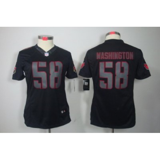 Women Nike Arizona Cardinals 58 Daryl Washington Black Jerseys[Impact Limited]