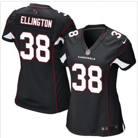 Women Nike Cardinals #38 Andre Ellington Black Alternate Stitched NFL Elite Jersey Women Nike Cardinals #38 Andre Ellington Black Alternate Stitched NFL Elite Jersey