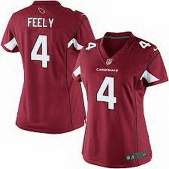 Women Nike Cardinals 4 Jay Feely Red Game Jersey Women Nike Cardinals 4 Jay Feely Red Game Jersey