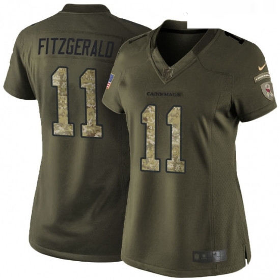 Womens Nike Arizona Cardinals 11 Larry Fitzgerald Elite Green Salute to Service NFL Jersey Womens Nike Arizona Cardinals 11 Larry Fitzgerald Elite Green Salute to Service NFL Jersey