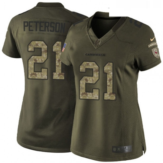 Womens Nike Arizona Cardinals 21 Patrick Peterson Elite Green Salute to Service NFL Jersey Womens Nike Arizona Cardinals 21 Patrick Peterson Elite Green Salute to Service NFL Jersey