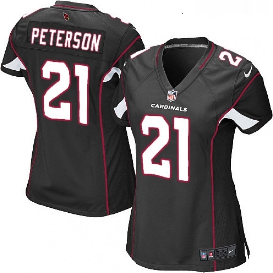Womens Nike Arizona Cardinals 21 Patrick Peterson Game Black Alternate NFL Jersey Womens Nike Arizona Cardinals 21 Patrick Peterson Game Black Alternate NFL Jersey