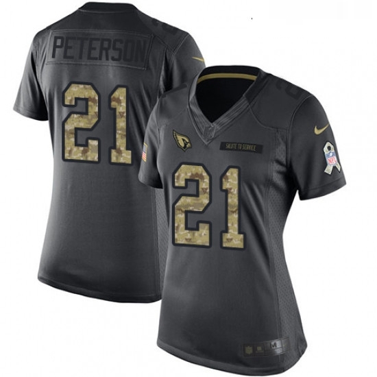 Womens Nike Arizona Cardinals 21 Patrick Peterson Limited Black 2016 Salute to Service NFL Jersey Womens Nike Arizona Cardinals 21 Patrick Peterson Limited Black 2016 Salute to Service NFL Jersey