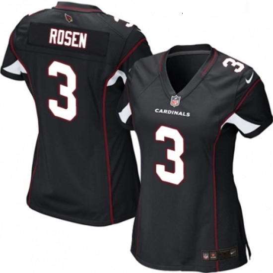 Womens Nike Arizona Cardinals 3 Josh Rosen Game Black Alternate NFL Jersey Womens Nike Arizona Cardinals 3 Josh Rosen Game Black Alternate NFL Jersey