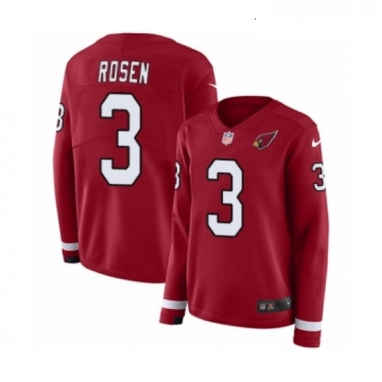 Womens Nike Arizona Cardinals 3 Josh Rosen Limited Red Therma Long Sleeve NFL Jersey Womens Nike Arizona Cardinals 3 Josh Rosen Limited Red Therma Long Sleeve NFL Jersey
