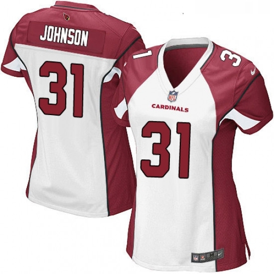 Womens Nike Arizona Cardinals 31 David Johnson Game White NFL Jersey Womens Nike Arizona Cardinals 31 David Johnson Game White NFL Jersey