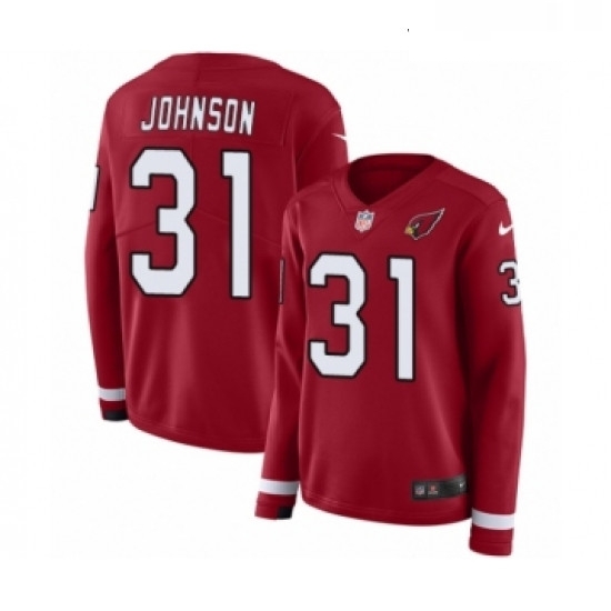 Womens Nike Arizona Cardinals 31 David Johnson Limited Red Therma Long Sleeve NFL Jersey Womens Nike Arizona Cardinals 31 David Johnson Limited Red Therma Long Sleeve NFL Jersey