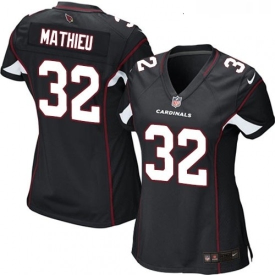 Womens Nike Arizona Cardinals 32 Tyrann Mathieu Game Black Alternate NFL Jersey Womens Nike Arizona Cardinals 32 Tyrann Mathieu Game Black Alternate NFL Jersey