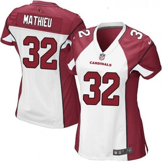 Womens Nike Arizona Cardinals 32 Tyrann Mathieu Game White NFL Jersey Womens Nike Arizona Cardinals 32 Tyrann Mathieu Game White NFL Jersey