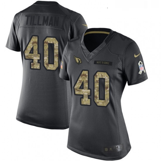 Womens Nike Arizona Cardinals 40 Pat Tillman Limited Black 2016 Salute to Service NFL Jersey Womens Nike Arizona Cardinals 40 Pat Tillman Limited Black 2016 Salute to Service NFL Jersey