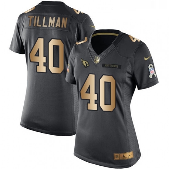 Womens Nike Arizona Cardinals 40 Pat Tillman Limited BlackGold Salute to Service NFL Jersey Womens Nike Arizona Cardinals 40 Pat Tillman Limited BlackGold Salute to Service NFL Jersey