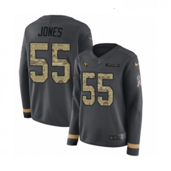 Womens Nike Arizona Cardinals 55 Chandler Jones Limited Black Salute to Service Therma Long Sleeve NFL Jersey Womens Nike Arizona Cardinals 55 Chandler Jones Limited Black Salute to Service Therma Long Sleeve NFL Jersey