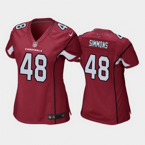 women isaiah simmons arizona cardinals cardinal game jersey women isaiah simmons arizona cardinals cardinal game jersey