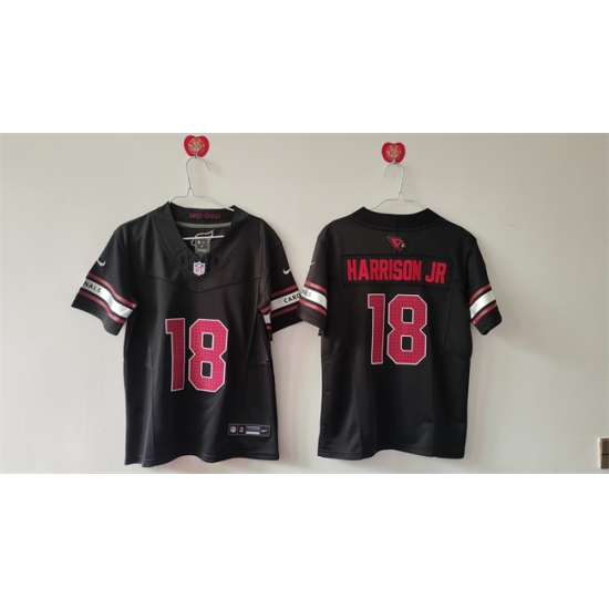Youth Arizona Cardinals 18 Marvin Harrison Jr Black 2024 Draft F U S E Vapor Untouchable Limited Stitched Football Jersey Youth Arizona Cardinals 18 Marvin Harrison Jr Black 2024 Draft F U S E Vapor Untouchable Limited Stitched Football Jersey
