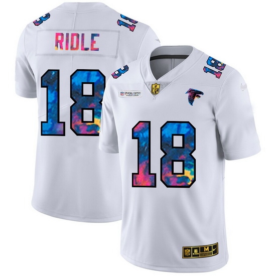 Atlanta Falcons 18 Calvin Ridley Men White Nike Multi Color 2020 NFL Crucial Catch Limited NFL Jersey Atlanta Falcons 18 Calvin Ridley Men White Nike Multi Color 2020 NFL Crucial Catch Limited NFL Jersey