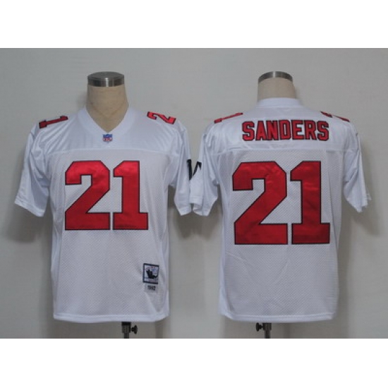 Atlanta Falcons 21 Deion Sanders White throwback Atlanta Falcons 21 Deion Sanders White throwback