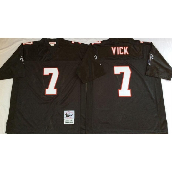 Atlanta Falcons 7 Michael Vick Black Throwback Jersey Atlanta Falcons 7 Michael Vick Black Throwback Jersey