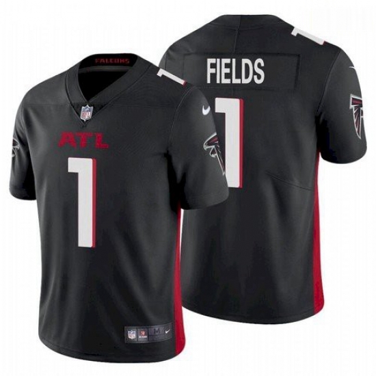 Men Atlanta Falcons #1 Justin Fields Black 2021 Draft Jersey Men Atlanta Falcons #1 Justin Fields Black 2021 Draft Jersey