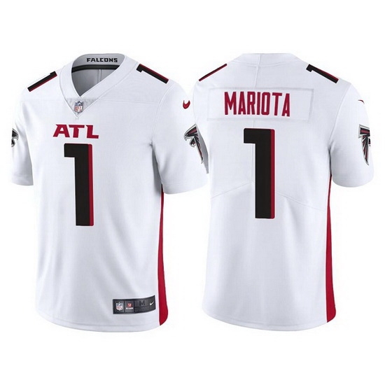 Men Atlanta Falcons 1 Marcus Mariota White Vapor Untouchable Limited Stitched jersey Men Atlanta Falcons 1 Marcus Mariota White Vapor Untouchable Limited Stitched jersey