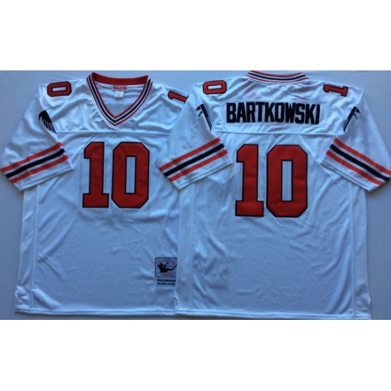 Men Atlanta Falcons 10 Steve Bartkowski White M&N Throwback Jersey Men Atlanta Falcons 10 Steve Bartkowski White M&N Throwback Jersey