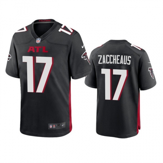 Men Atlanta Falcons 17 Olamide Zaccheaus Black Stitched Football Game Jersey Men Atlanta Falcons 17 Olamide Zaccheaus Black Stitched Football Game Jersey