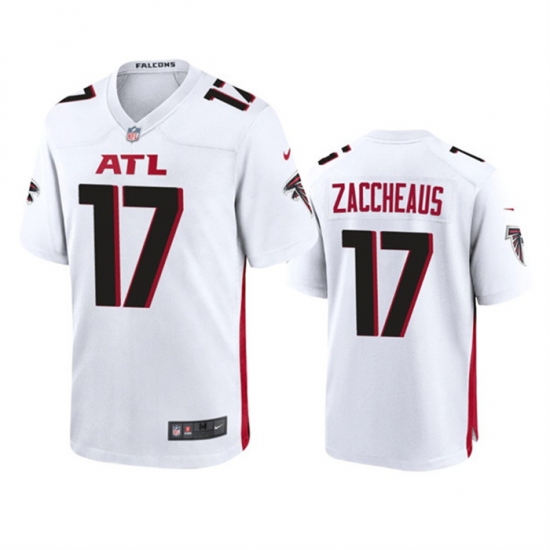Men Atlanta Falcons 17 Olamide Zaccheaus White Stitched Football Game Jersey Men Atlanta Falcons 17 Olamide Zaccheaus White Stitched Football Game Jersey