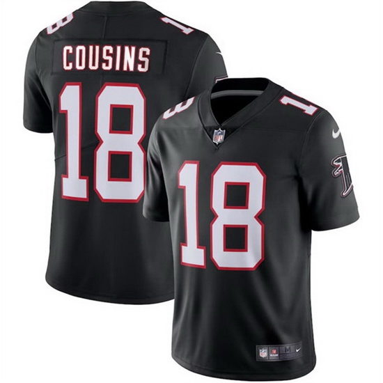 Men Atlanta Falcons 18 Kirk Cousins Black Vapor Untouchable Limited Football Stitched Jerseys Men Atlanta Falcons 18 Kirk Cousins Black Vapor Untouchable Limited Football Stitched Jerseys