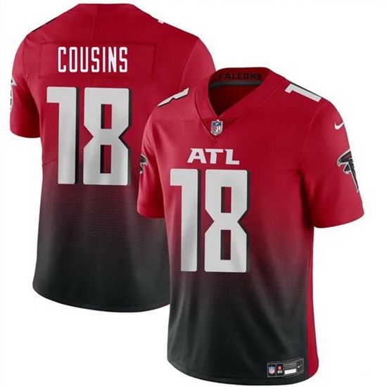 Men Atlanta Falcons 18 Kirk Cousins Red Black Vapor Untouchable Limited Football Stitched Jersey Men Atlanta Falcons 18 Kirk Cousins Red Black Vapor Untouchable Limited Football Stitched Jersey