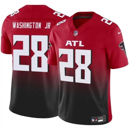 Men Atlanta Falcons 28 Carlos Washington Jr Red Black 2024 F U S E Vapor Untouchable Limited Stitched Football Jersey Men Atlanta Falcons 28 Carlos Washington Jr Red Black 2024 F U S E Vapor Untouchable Limited Stitched Football Jersey