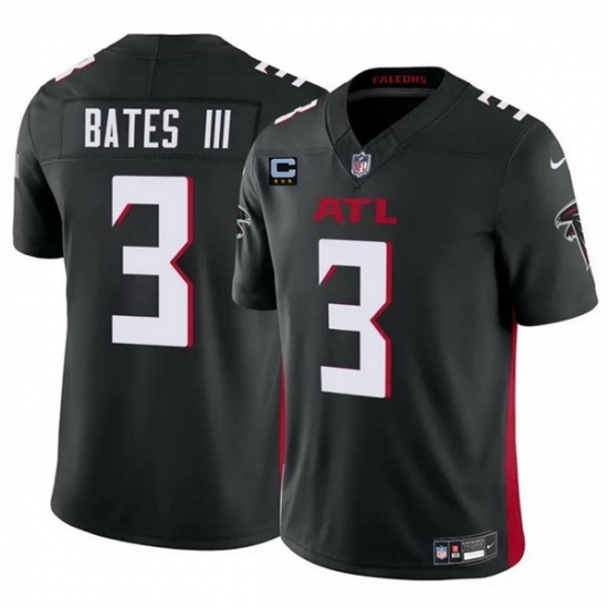 Men Atlanta Falcons 3 Jessie Bates III Black 2024 F U S E With 3 Star C Patch Vapor Untouchable Limited Stitched Football Jersey Men Atlanta Falcons 3 Jessie Bates III Black 2024 F U S E With 3 Star C Patch Vapor Untouchable Limited Stitched Football Jersey