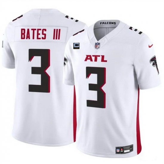 Men Atlanta Falcons 3 Jessie Bates III White 2024 F U S E With 3 Star C Patch Vapor Untouchable Limited Stitched Football Jersey Men Atlanta Falcons 3 Jessie Bates III White 2024 F U S E With 3 Star C Patch Vapor Untouchable Limited Stitched Football Jersey