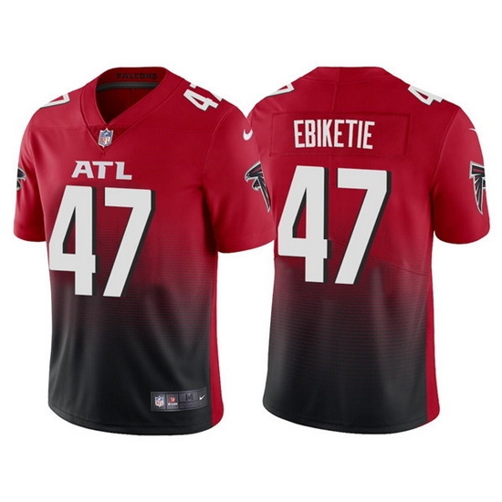 Men Atlanta Falcons 47 Arnold Ebiketie Red Black Vapor Untouchable Limited Stitched Jersey Men Atlanta Falcons 47 Arnold Ebiketie Red Black Vapor Untouchable Limited Stitched Jersey