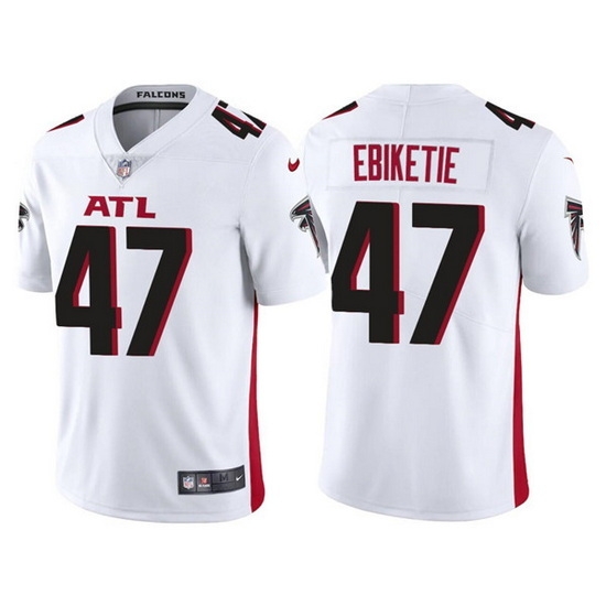Men Atlanta Falcons 47 Arnold Ebiketie White Vapor Untouchable Limited Stitched Jersey Men Atlanta Falcons 47 Arnold Ebiketie White Vapor Untouchable Limited Stitched Jersey