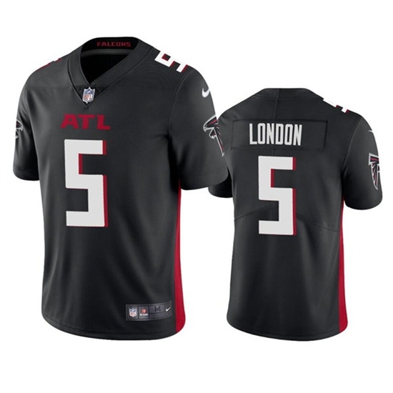 Men Atlanta Falcons 5 Drake London Black NFL Draft Vapor Untouchable Limited Stitched Jersey Men Atlanta Falcons 5 Drake London Black NFL Draft Vapor Untouchable Limited Stitched Jersey
