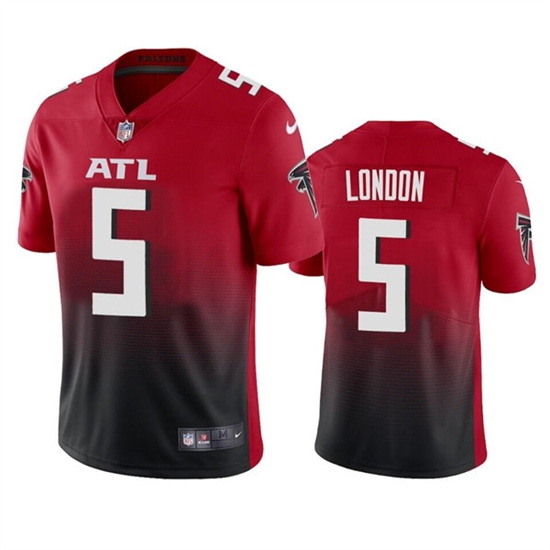 Men Atlanta Falcons 5 Drake London Red Black NFL Draft Vapor Untouchable Limited Stitched Jersey Men Atlanta Falcons 5 Drake London Red Black NFL Draft Vapor Untouchable Limited Stitched Jersey