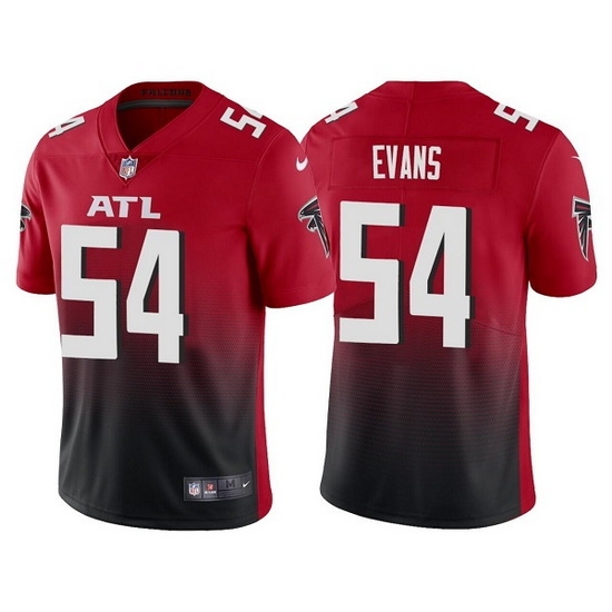 Men Atlanta Falcons 54 Rashaan Evans Red Black Vapor Untouchable Limited Stitched Jersey Men Atlanta Falcons 54 Rashaan Evans Red Black Vapor Untouchable Limited Stitched Jersey