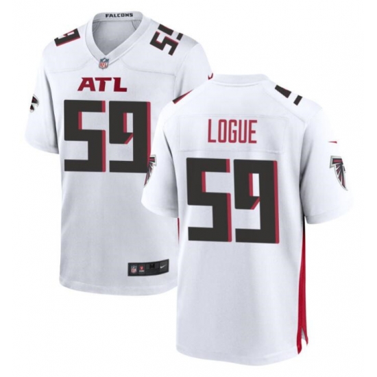 Men Atlanta Falcons 59 Zion Logue White Limited Stitched Football Game Jersey Men Atlanta Falcons 59 Zion Logue White Limited Stitched Football Game Jersey