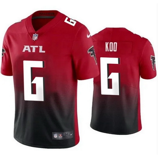 Men Atlanta Falcons 6 Younghoe Koo New Black Red Vapor Untouchable Limited Stitched Jersey Men Atlanta Falcons 6 Younghoe Koo New Black Red Vapor Untouchable Limited Stitched Jersey