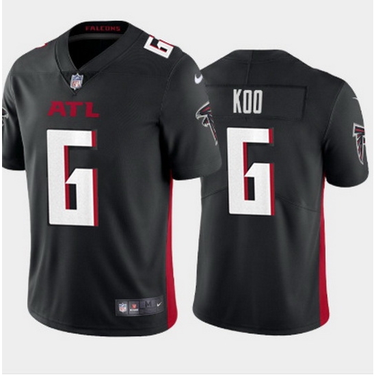 Men Atlanta Falcons 6 Younghoe Koo New Black Vapor Untouchable Limited Stitched Jersey Men Atlanta Falcons 6 Younghoe Koo New Black Vapor Untouchable Limited Stitched Jersey