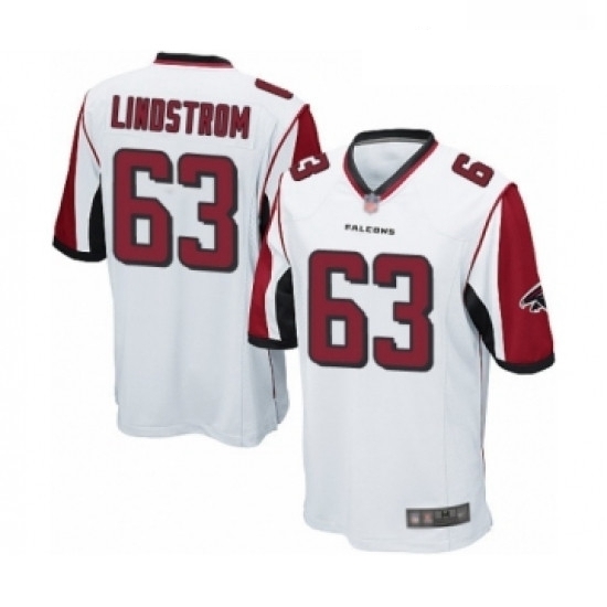 Men Atlanta Falcons 63 Chris Lindstrom Game White Football Jersey Men Atlanta Falcons 63 Chris Lindstrom Game White Football Jersey