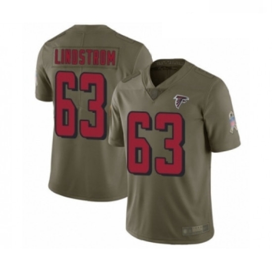 Men Atlanta Falcons 63 Chris Lindstrom Limited Olive 2017 Salute to Service Football Jersey Men Atlanta Falcons 63 Chris Lindstrom Limited Olive 2017 Salute to Service Football Jersey