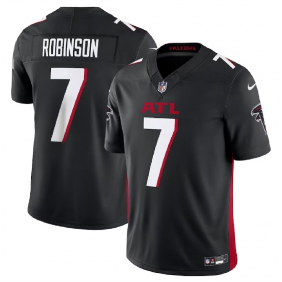 Men Atlanta Falcons 7 Bijan Robinson Black 2023 F U S E Vapor Untouchable Limited Stitched Football Jersey Men Atlanta Falcons 7 Bijan Robinson Black 2023 F U S E Vapor Untouchable Limited Stitched Football Jersey